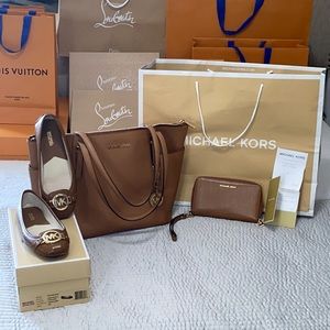 Michael Kors Jet Set Tote, Shoes, and Wristlet